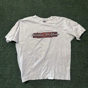 Vintage Harrahs Total Rewards Hidden Jackpots Casino T-Shirt  White XL